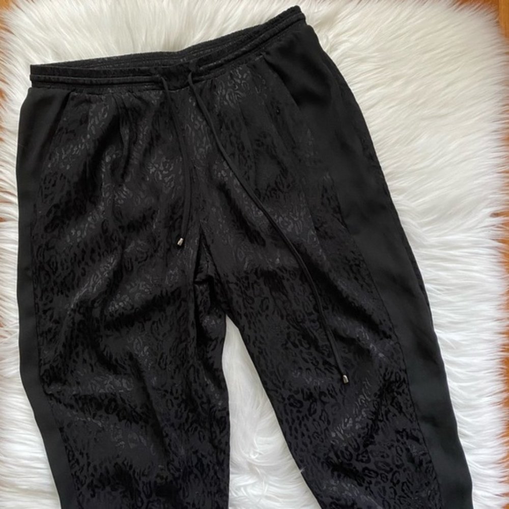 DYNAMITE Black Leopard Print Joggers
